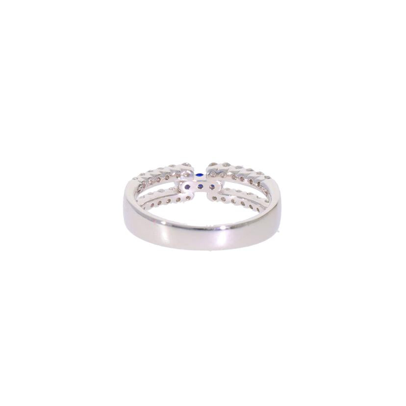 /K18WGサファイアダイアリング0.09/D0.45ctソ//Aランク/75