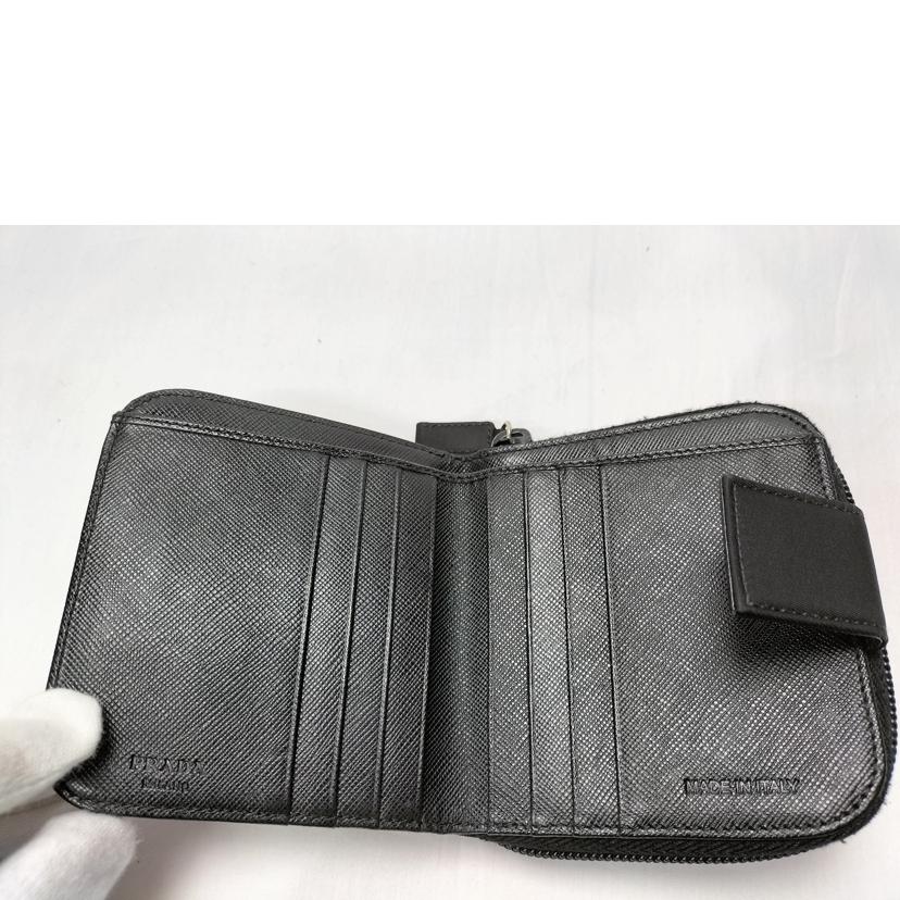 PRADA プラダ/ナイロン 二つ折り財布 ブラック//ABランク/52
