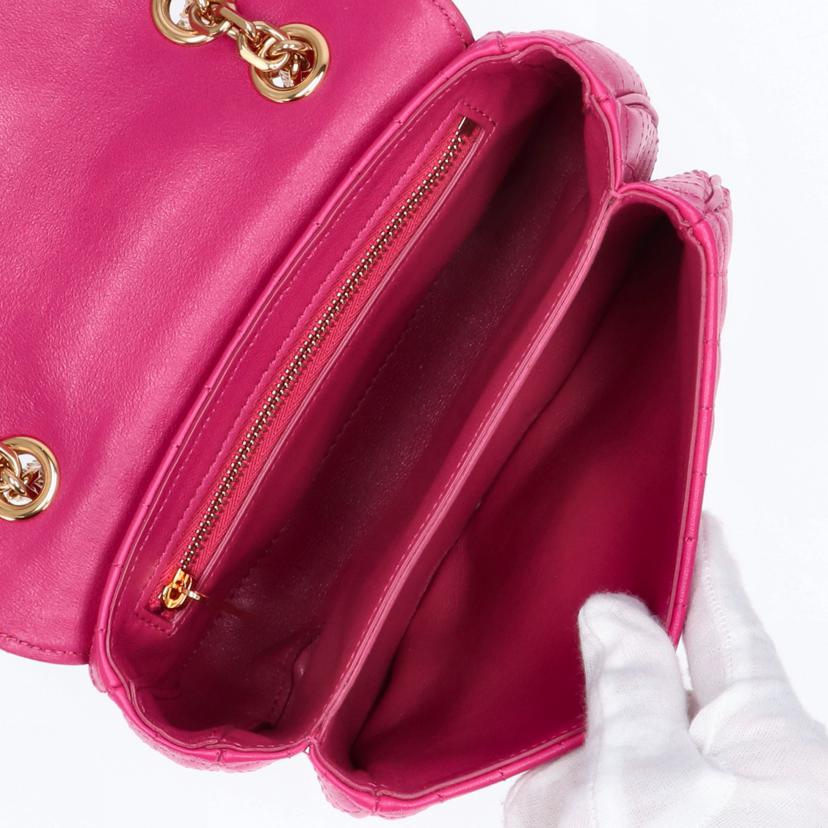 CELINE セリーヌ/スモールCキルテッドチェーンショルダー/ピンク//ABランク/75