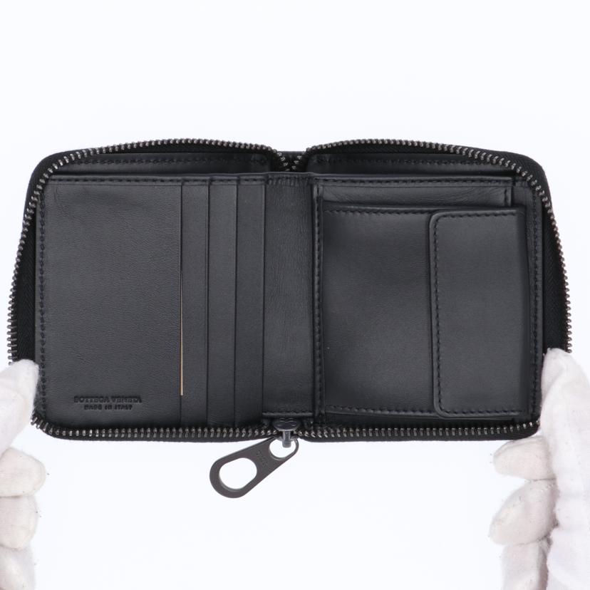 BOTTEGA VENETA ボッテガヴェネタ/イントレチャートコンパクト二つ折り財布/510293-V4651/1000//SAランク/75