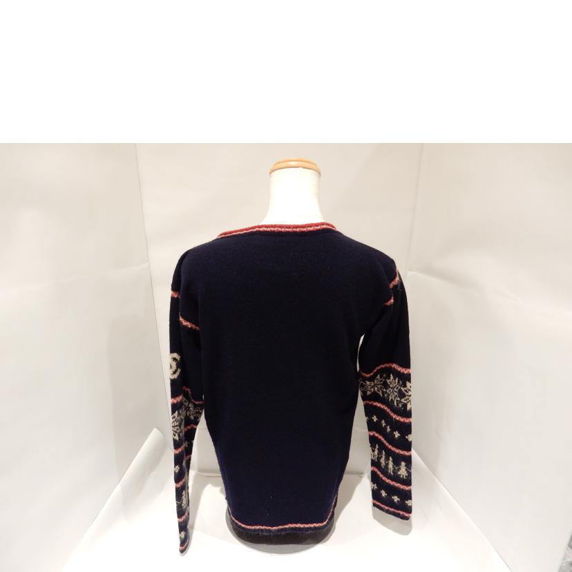 CHANEL シャネル/ニット/ノルディック柄/ウール/カシミア混/ネイビー/P46908K05927//ABランク/02
