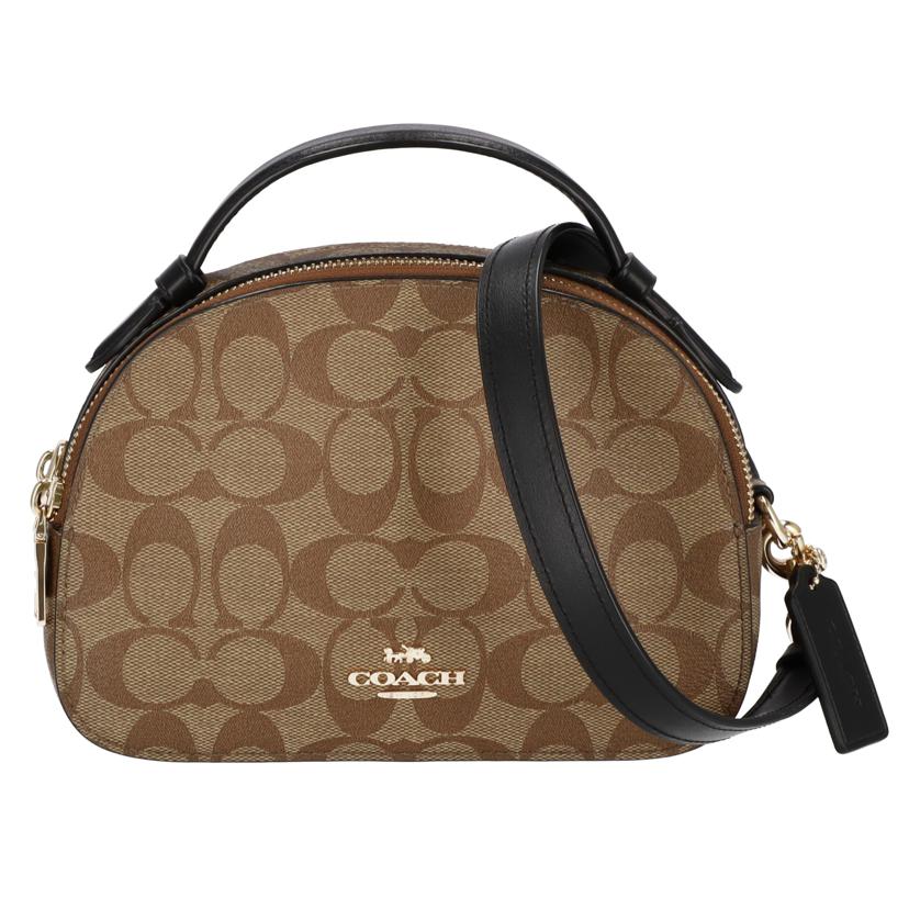 COACH コーチ バッグ ブランドバッグ ショルダーバッグ 斜め掛け PVC レザー レディース ブラウン 茶/シグネチャーセレナサッチェルクロスボディ/1591//C2092/Aランク/75