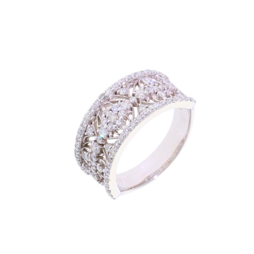 K18WG/K18WGダイヤリング 1.00/#17/7.6//1.00/Aランク/75