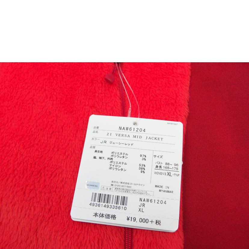THE NORTH FACE THE NORTH FACE/THE NORTH FACE ZI VERSA MID JACKET ジップアップフリース ジューシーレッド サイズXL/NAW61204//SAランク/83