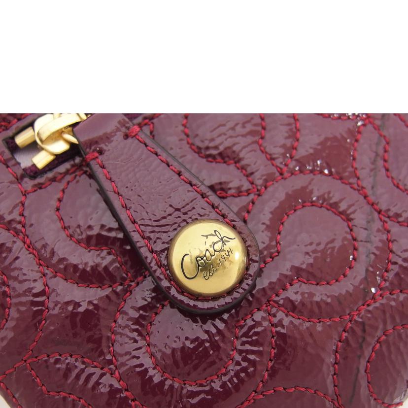 COACH コーチ/オプアートグラマシーウォレット/クラッチバッグ/ボルドー/42965//C0969/Bランク/04