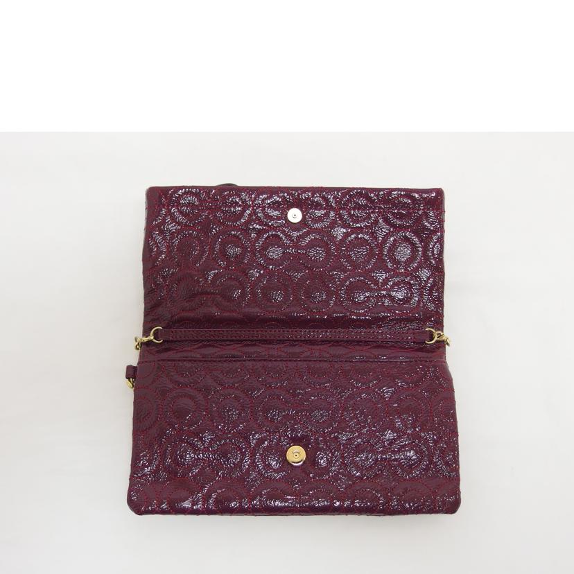 COACH コーチ/オプアートグラマシーウォレット/クラッチバッグ/ボルドー/42965//C0969/Bランク/04