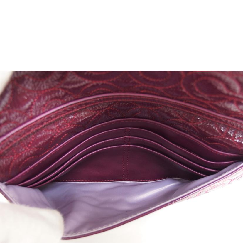 COACH コーチ/オプアートグラマシーウォレット/クラッチバッグ/ボルドー/42965//C0969/Bランク/04