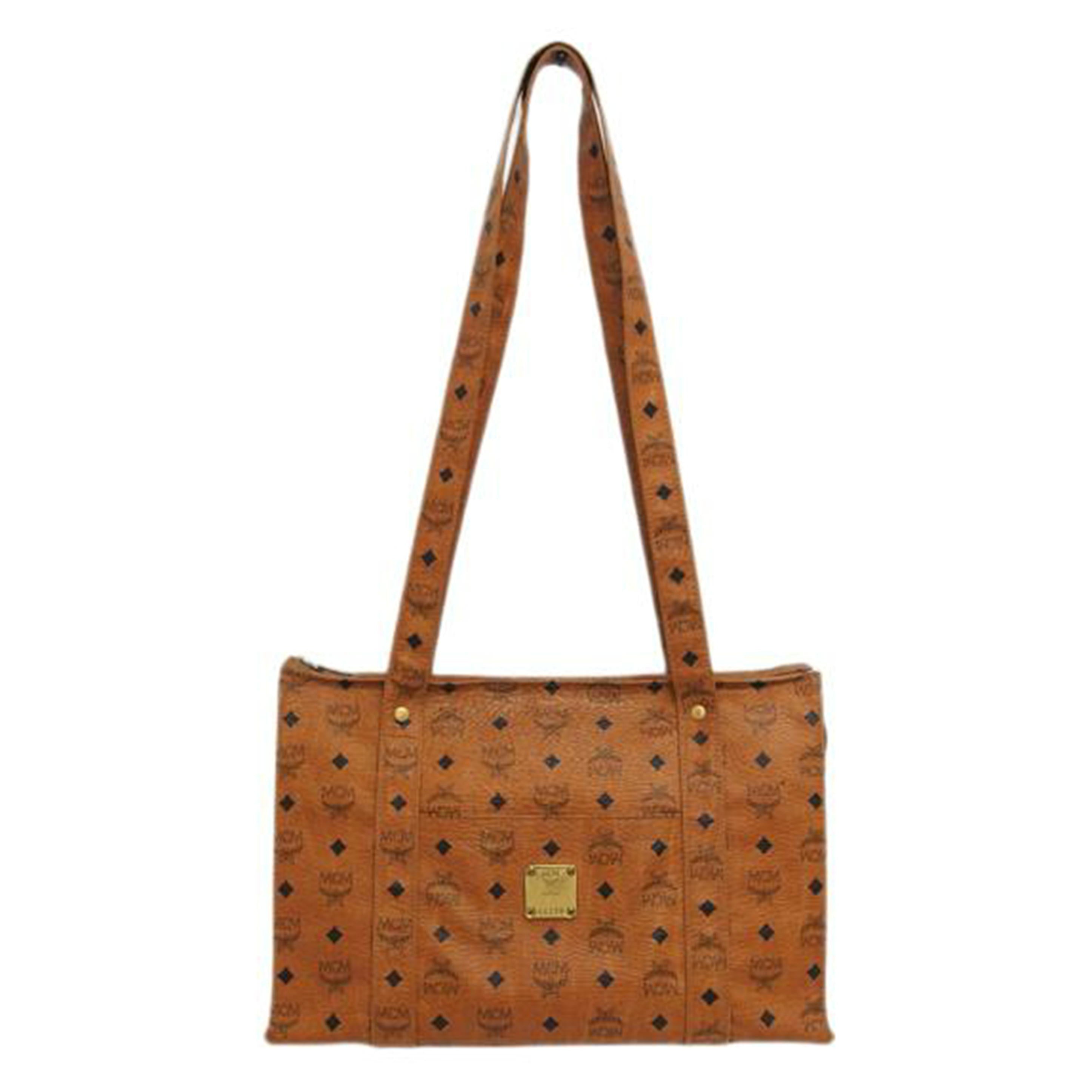 MCM エムシーエム/ロゴグラムトートバッグ/コニャック//4423W/Bランク/04