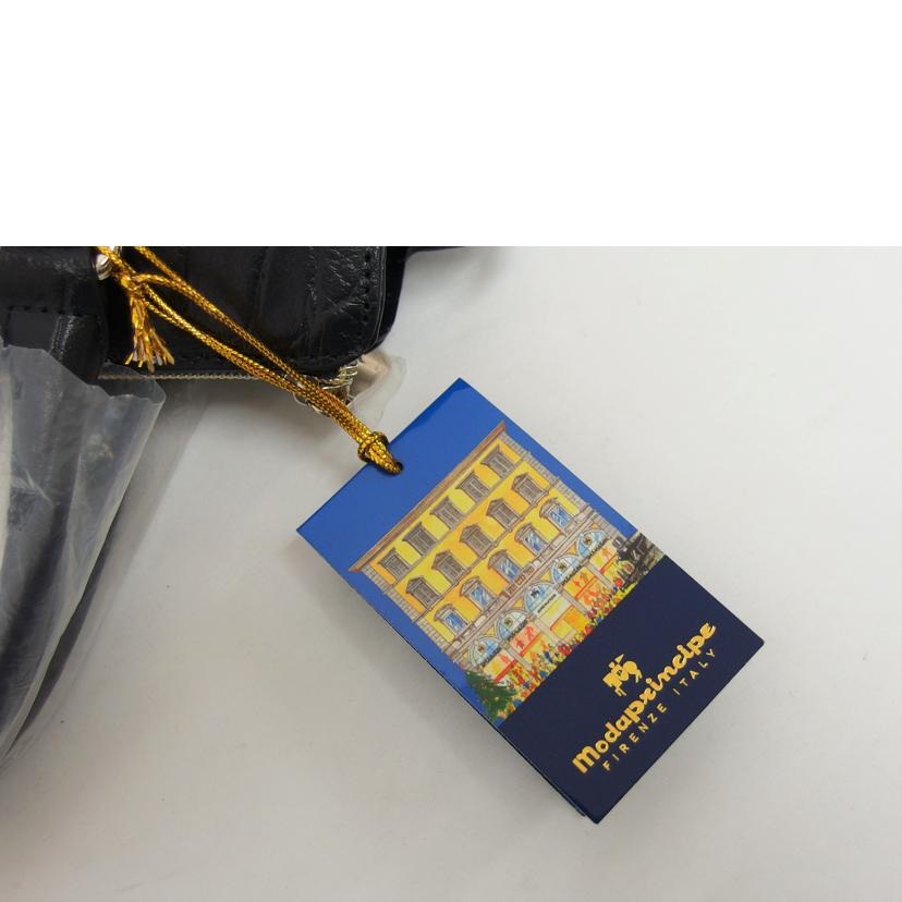 Moda Principe モーダプリンチペ/クロコ型押しレザー2WAYショルダーバッグ/ブラック//SAランク/04