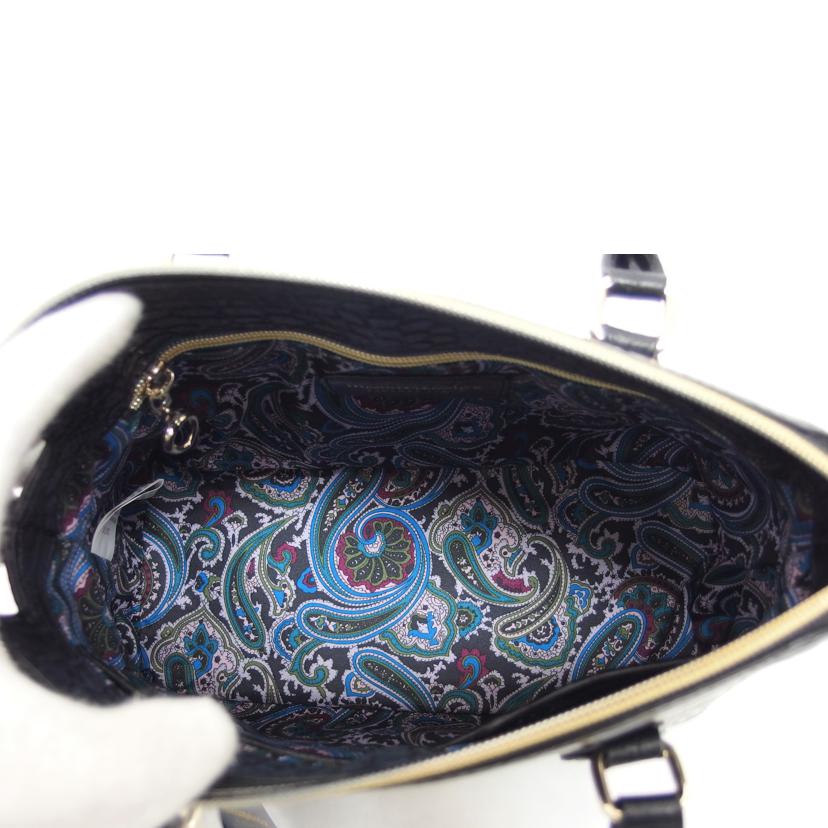 Moda Principe モーダプリンチペ/クロコ型押しレザー2WAYショルダーバッグ/ブラック//SAランク/04