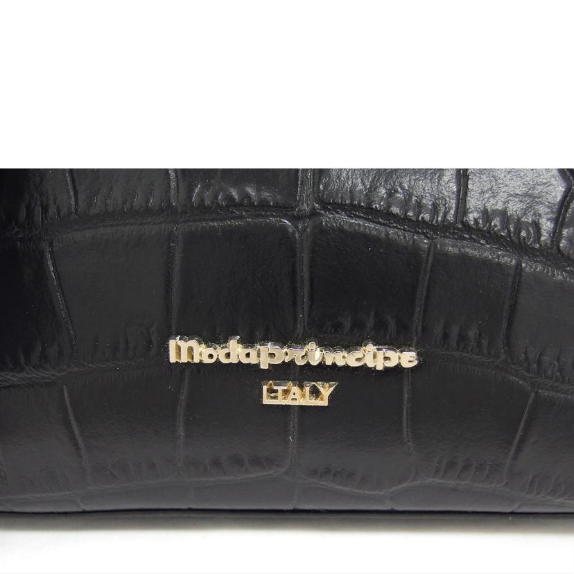Moda Principe モーダプリンチペ/クロコ型押しレザー2WAYショルダーバッグ/ブラック//SAランク/04