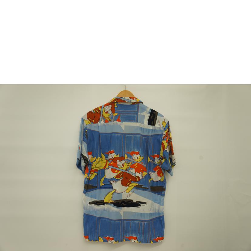 ICEBERG アイスバーグxディズニー/総柄ドナルドダック オープンカラーシャツ WHT/BLU/ORG/6388M//321-88116/ABランク/09