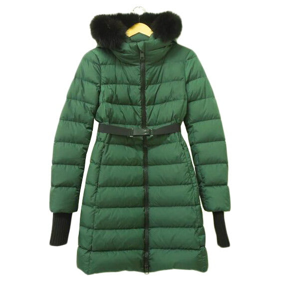 HERNO/HERNO ロングダウンコート ファー付フード取り外し可能 グリーン サイズ40/32174-30216-3//Aランク/83