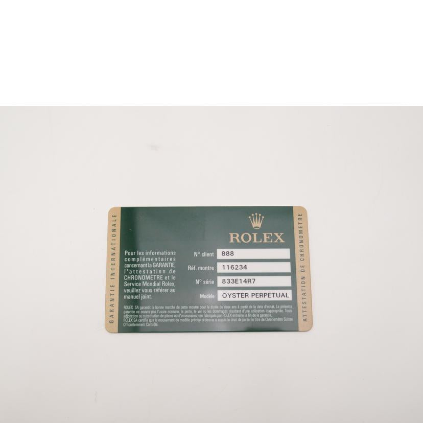 ROLEX ロレックス 腕時計 ランダムシリアル K18WG ステンレス ブラック メンズ/デイトジャスト・SS×WG/10P新ダイヤ/ランダム番/116234G//833E14R7/Aランク/69