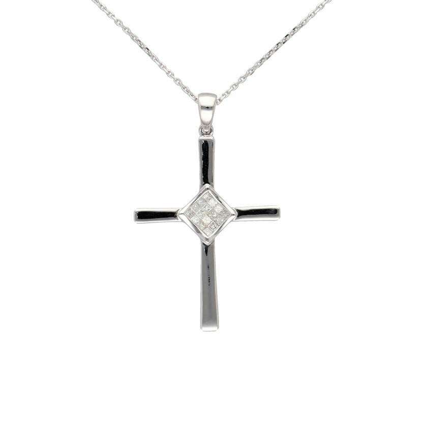 / K18ダイヤネックレス0.27ct//Aランク/75