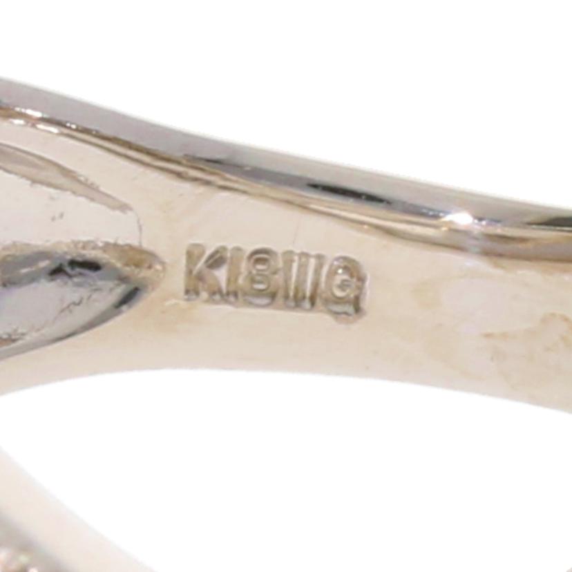 /K18WGダイヤリング0.04/#12//Aランク/75