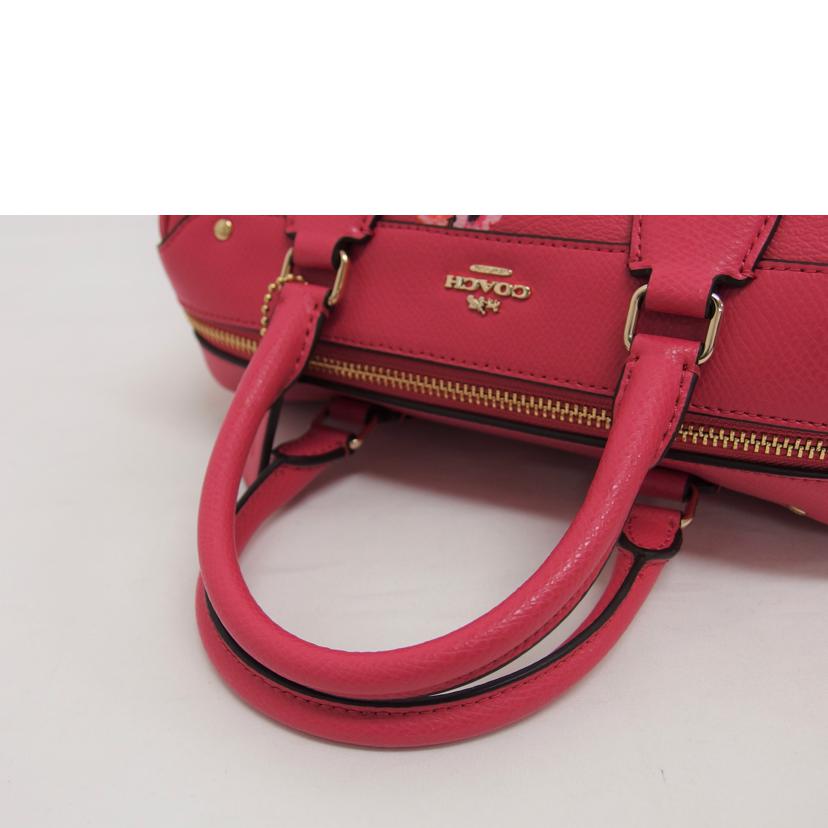 COACH コーチ/フラワーミニサッチェル/2WAYショルダーバッグ/ピンク/F37491//M1521/Aランク/04