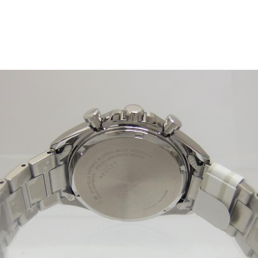 SEIKO セイコー/クロノグラフ/ブラック文字盤デイト/ソーラー/SBPY167(V175-0FA0)//231826/SAランク/04