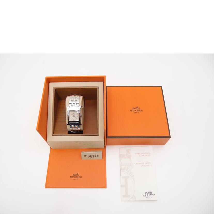 HERMES エルメス 腕時計 ステンレス アイボリー アラビアインデックス/Hウォッチ/レディース/クオーツ/HH1.210//2056416/Aランク/69