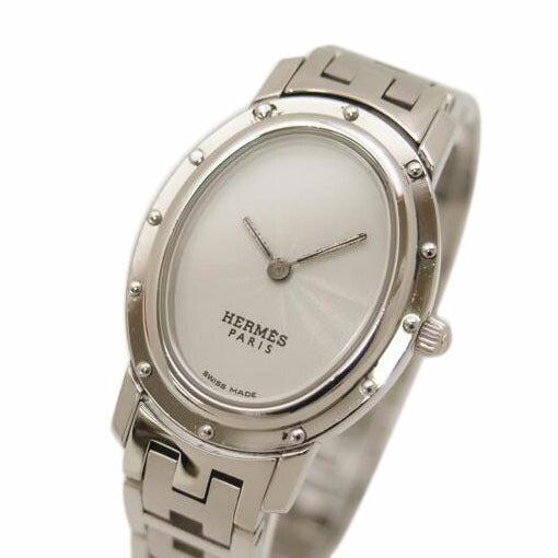 HERMES エルメス 腕時計 ステンレス 白文字盤/クリッパー・オーバル/レディース/クオーツ/CO1.210//1788289/ABランク/69