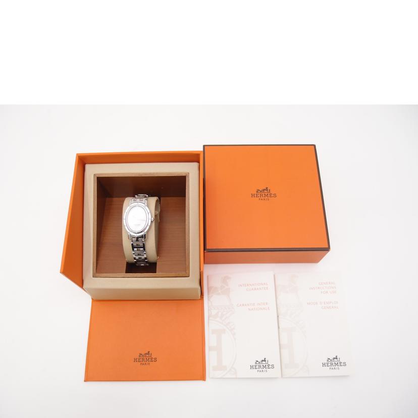 HERMES エルメス 腕時計 ステンレス 白文字盤/クリッパー・オーバル/レディース/クオーツ/CO1.210//1788289/ABランク/69