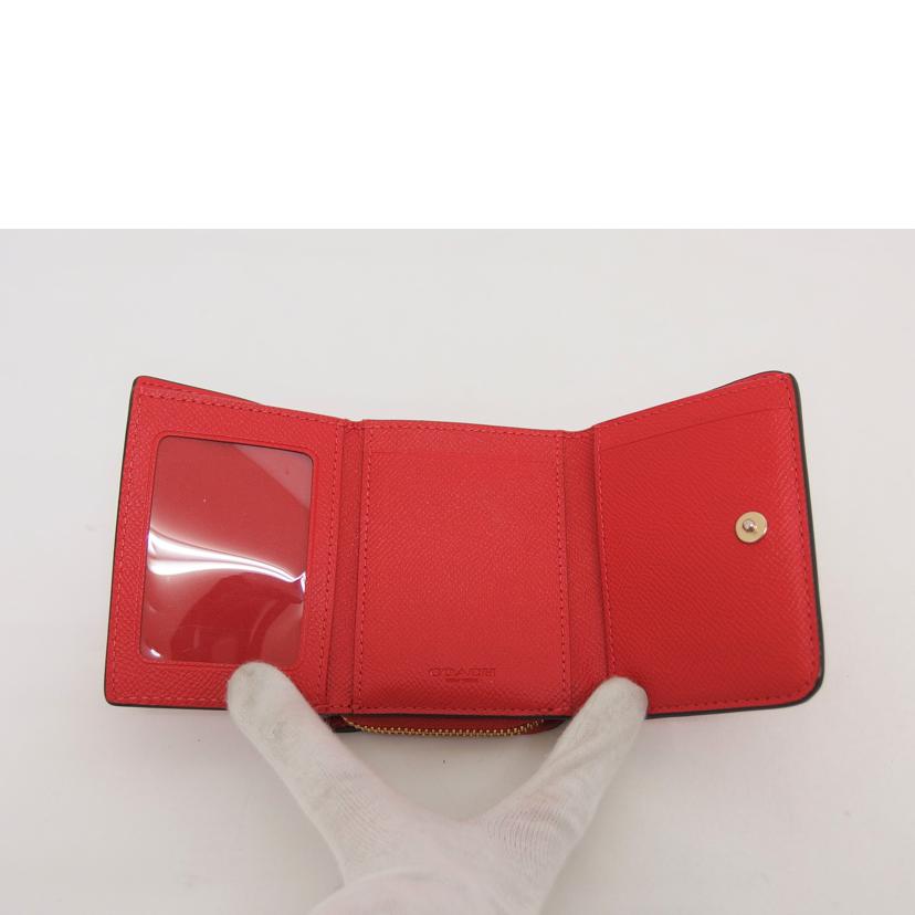 COACH コーチ/三つ折りコンパクトウォレット/レッド/F37968//K1992/ABランク/04