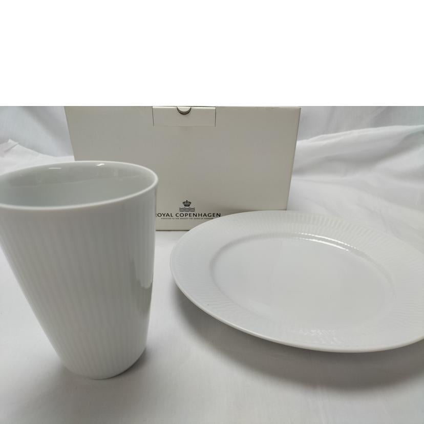 ROYAL COPENHAGEN ロイヤル コペンハーゲン/ホワイト・ブルーフルーテッド ブランチセット/5000096//Sランク/52