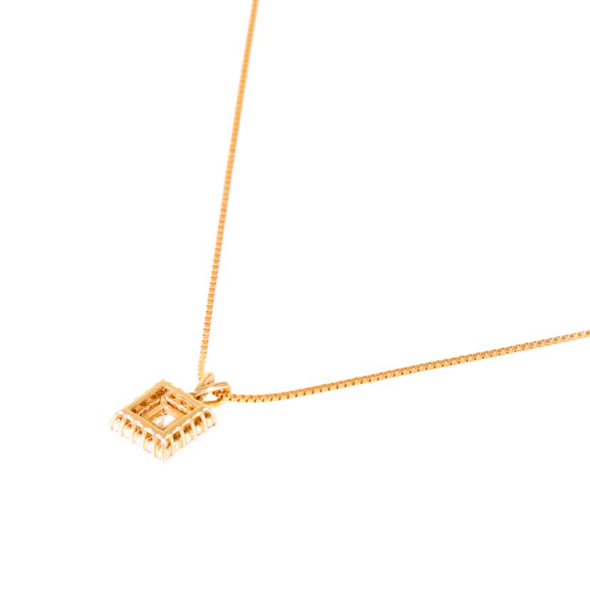 / K18ダイヤネックレス0.298/0.13ct//ABランク/75