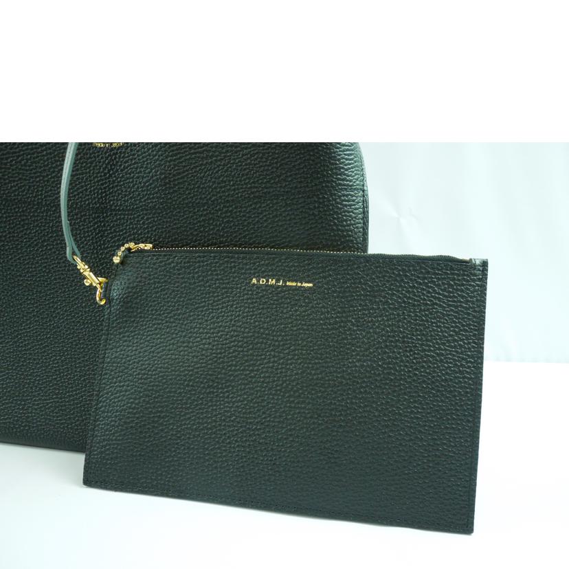 A.D.M.J エーディーエムジェー/レザーワンショルダーバッグ ポーチ付 ブラック//Aランク/83