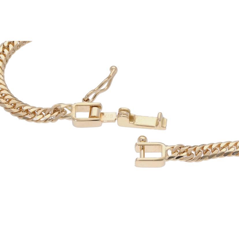 K18喜平6面Wブレスレット5.2g//ABランク/75