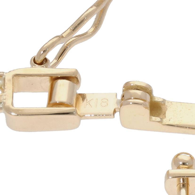 K18喜平6面Wブレスレット5.2g//ABランク/75