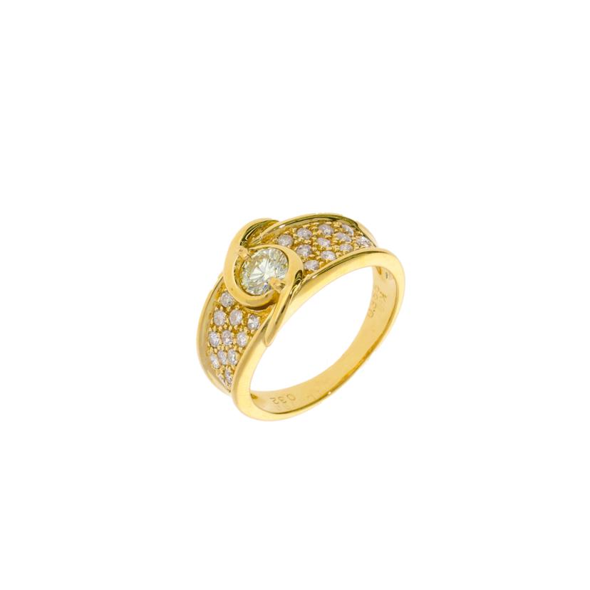 / K18ダイヤリング0.356/0.32ct//Aランク/75