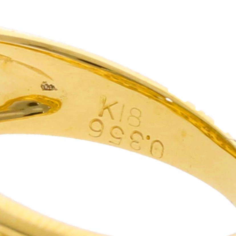 / K18ダイヤリング0.356/0.32ct//Aランク/75