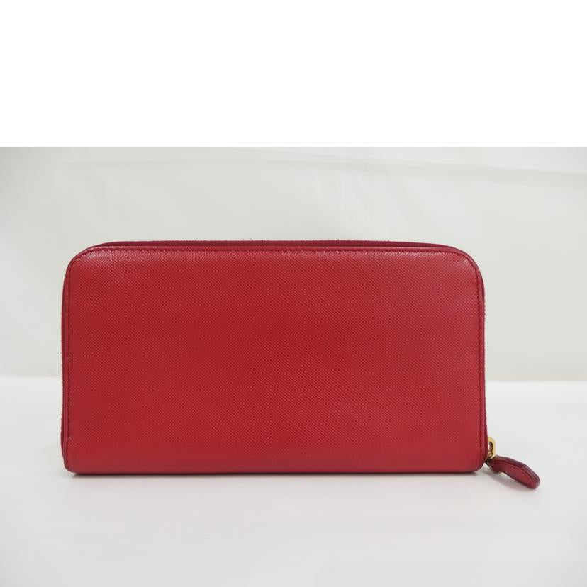 PRADA プラダ/サフィアーノラウンドファスナー/赤//Bランク/82