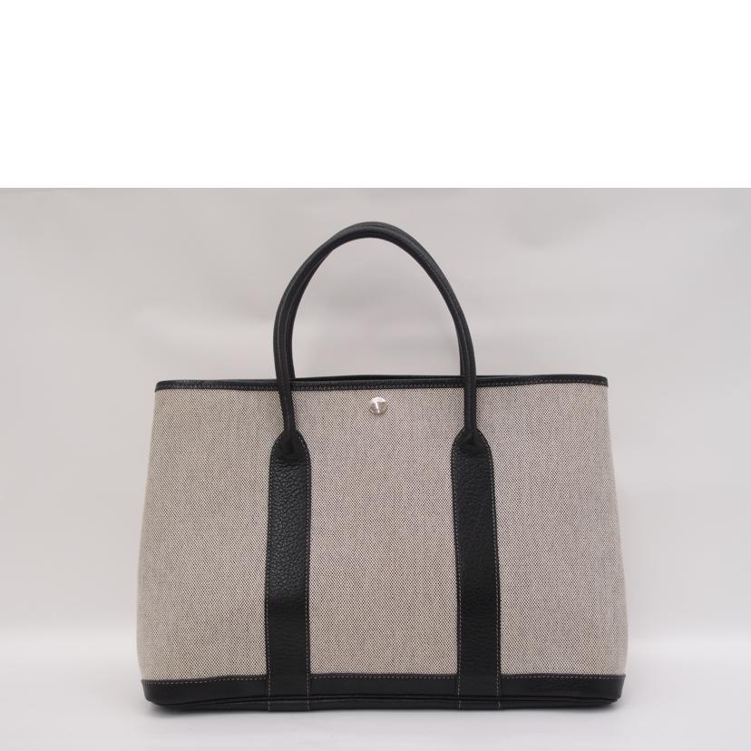 HERMES エルメス 2004年製 トートバッグ ハンドバッグ レディース メンズ/ガーデンパーティ/トワルアッシュ×ブッフル//口H刻印(2004)/ABランク/69