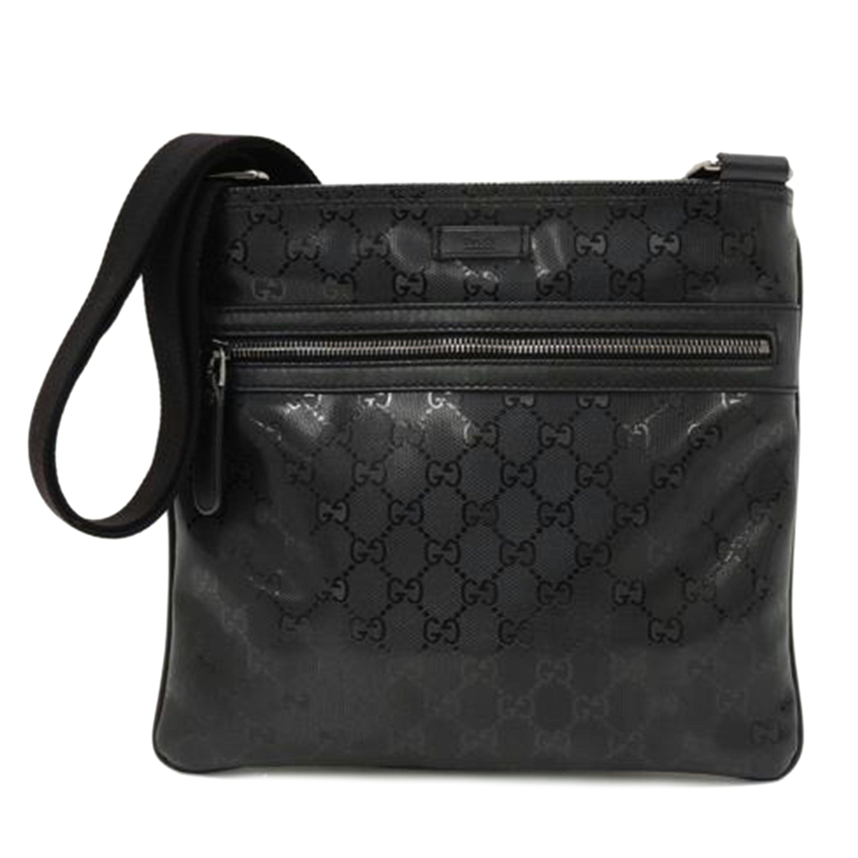 GUCCI グッチ 黒 斜め掛け 肩掛け メンズ レディース/GGインプリメショルダー/ブラック/295257//493075/Aランク/69