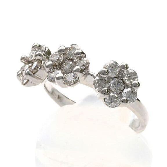 K18WGダイヤリング1.00ct//ABランク/75