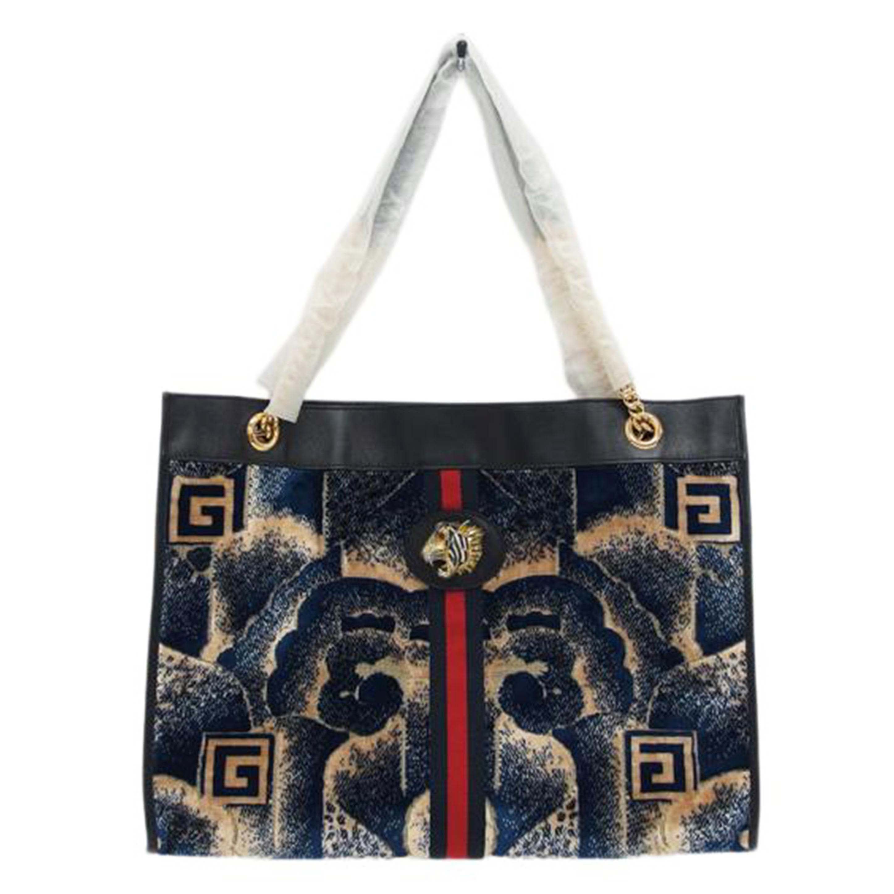 GUCCI グッチ/ラジャ/ベロア/タイガーヘッド/チェーントートバッグ/537219//525040/Aランク/04