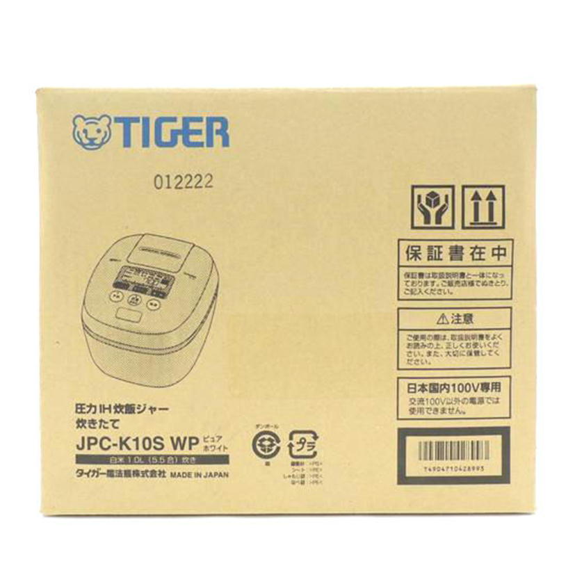 TIGER TIGER/圧力IH炊飯ジャー/JPC-K10S//012222/SAランク/69