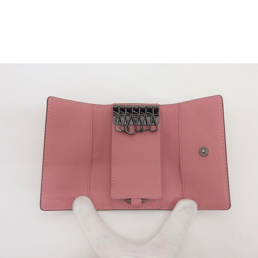 COACH コーチ/6連レザーキーケース/ピンク/58359//H1980/ABランク/04