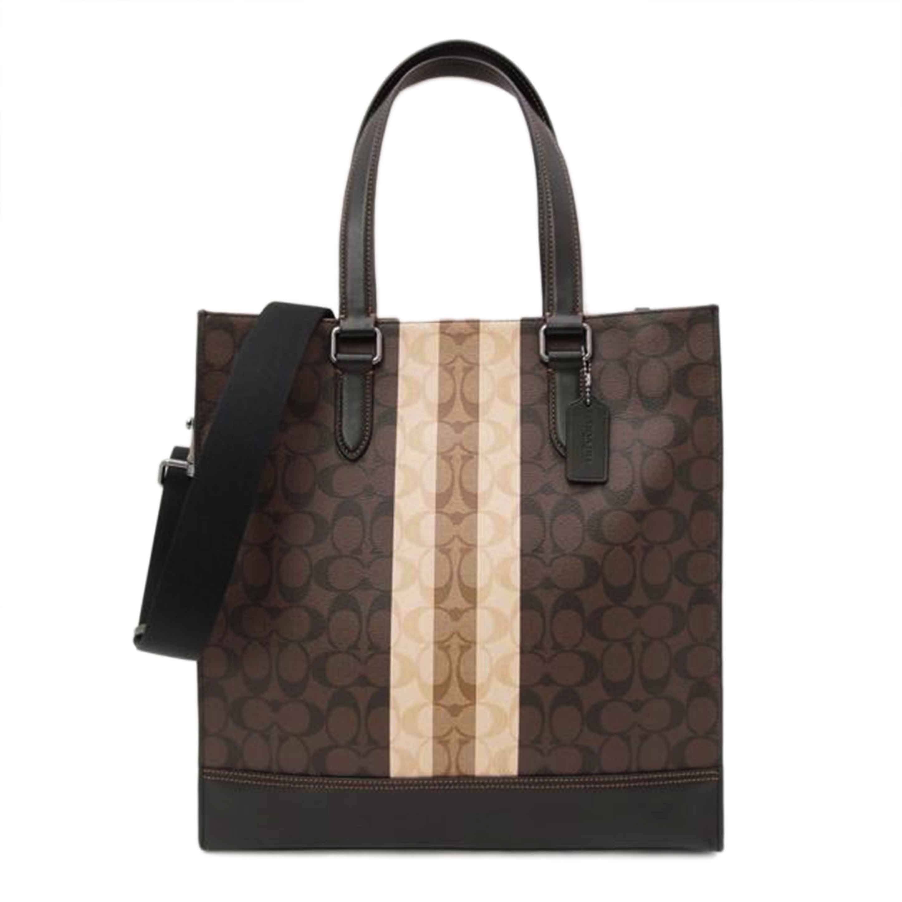 COACH ビジネスバック ハンドバック ショルダーバッグ 斜め掛け 肩掛け A4対応 レディース メンズ 茶 黒/グラハムシグネチャーヴァーシティ2wayトート/ブラウン/6707//B22*/SAランク/69