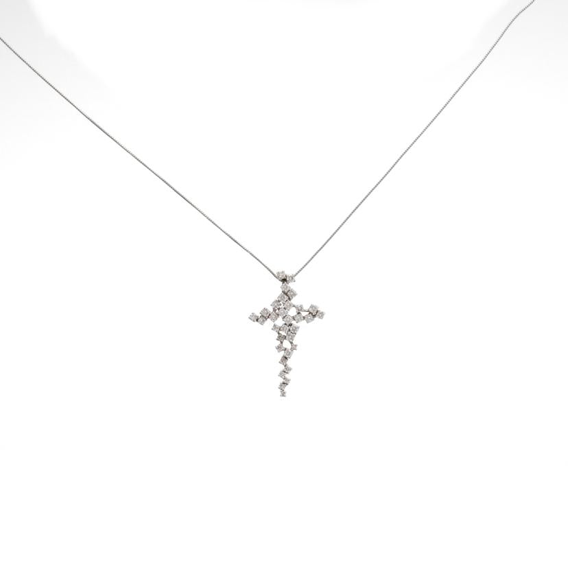 / PT900/850ダイヤネックレス1.00ct//Aランク/75