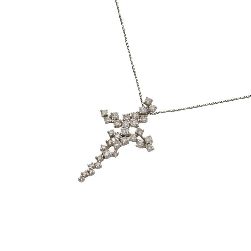 / PT900/850ダイヤネックレス1.00ct//Aランク/75