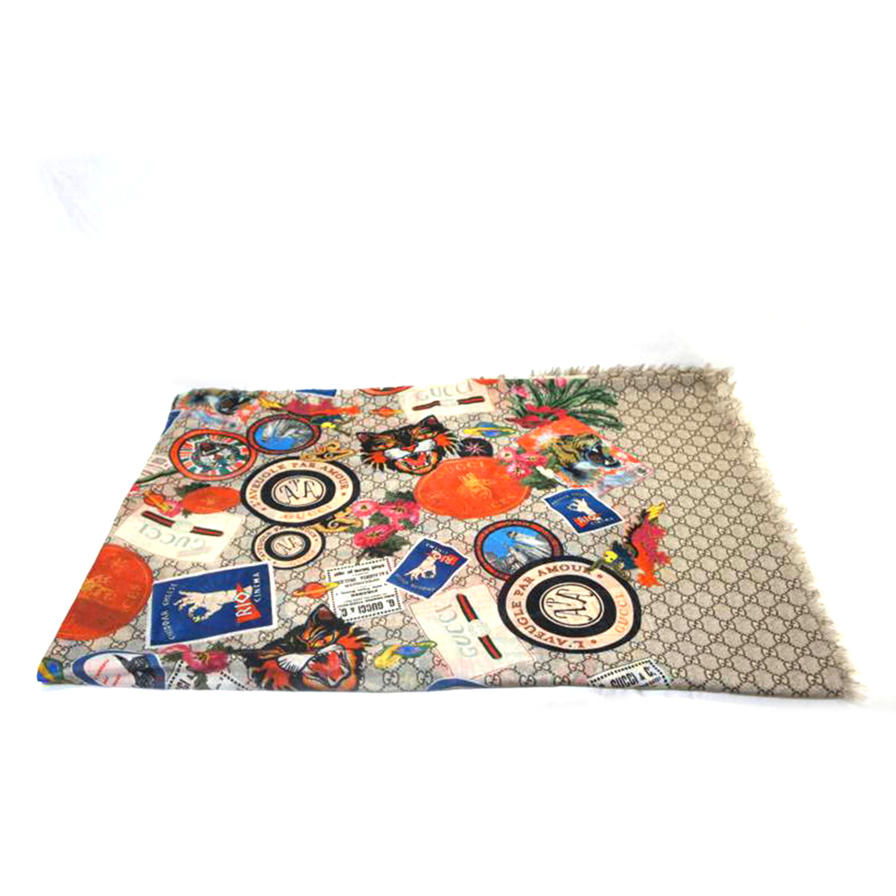 GUCCI グッチ/ストール ロゴプリント/574993//ABランク/94