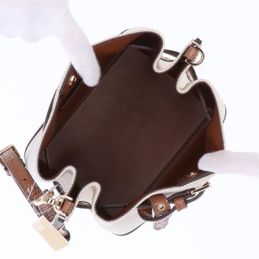 MICHALE KORS マイケルコ―ス/EMILIA バケットバック WHT/BRN/35T1GU5M5C//SAランク/75