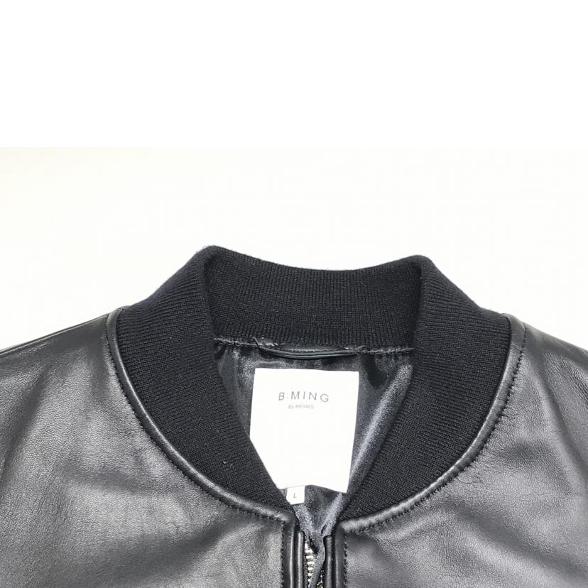 B:MING BY BEAMS ビーミングバイビームス/ラムレザーリブブルゾン/92-18-0176-202-19-20//Aランク/51