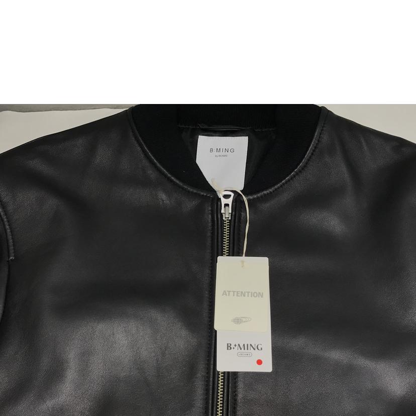 B:MING BY BEAMS ビーミングバイビームス/ラムレザーリブブルゾン/92-18-0176-202-19-20//Aランク/51