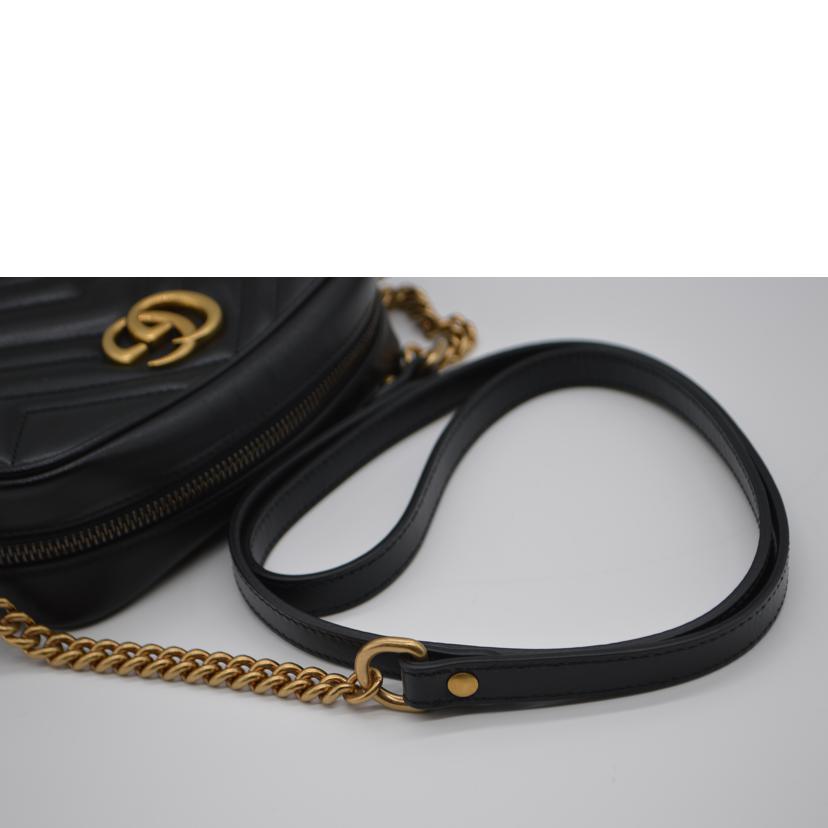 GUCCI グッチ/GGマーモントキルティングミニレザーショルダー/448065//498***/Sランク/89
