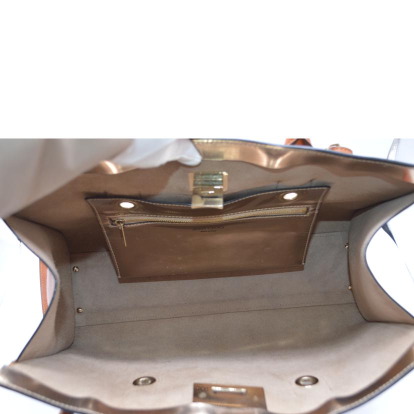 JIMMY CHOO ジミーチュウ/ライリー2wayレザーハンド/ブラウン//7MN***/Bランク/89