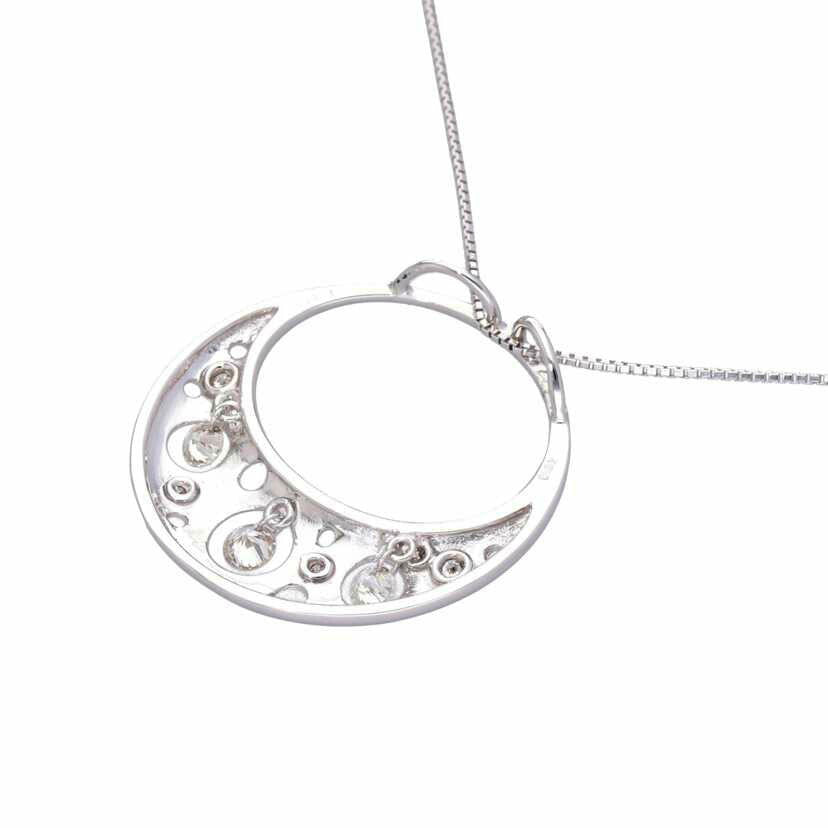 / K18WGダイヤネックレス0.34ct//Aランク/75